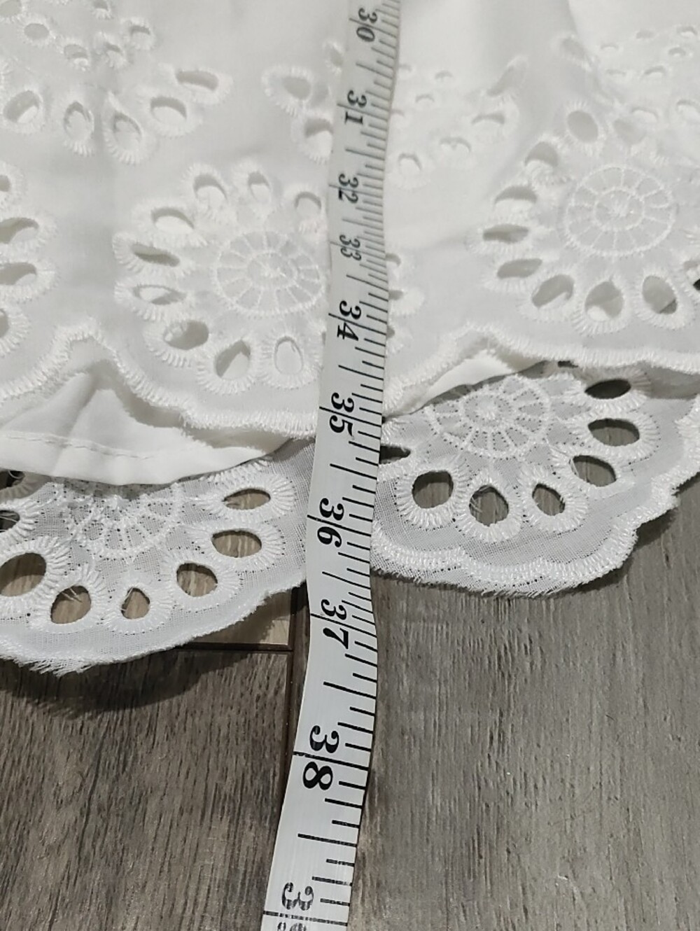 SHEIN White Eyelet Halter Mini Dress - Picture 7 of 10